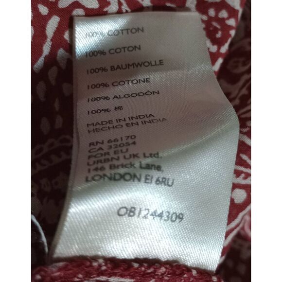 We The Free Shirt Ladies Small‎ Oversized Maroon Long Sleeve Boho - Picture 6 of 7